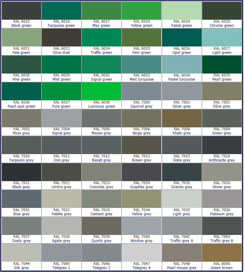 Ral Color Chart Ral Colour Chart Ral Color Chart Ral 48 Off